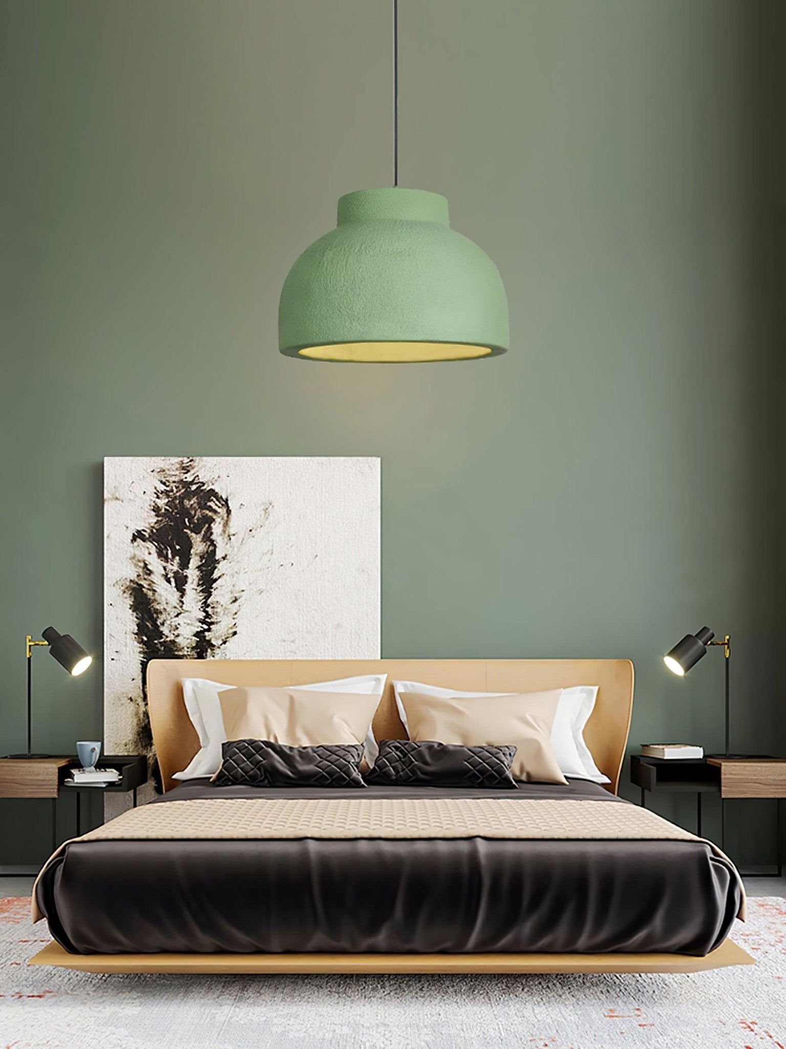 Organic Wabi Sabi Grain Drop Resin Pendant Lamp Modern Hanging Ceiling Light for Home