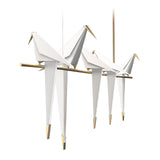 Origami Bird LED Pendant Light Modern Crane Chandelier for Dining Room and Living Space