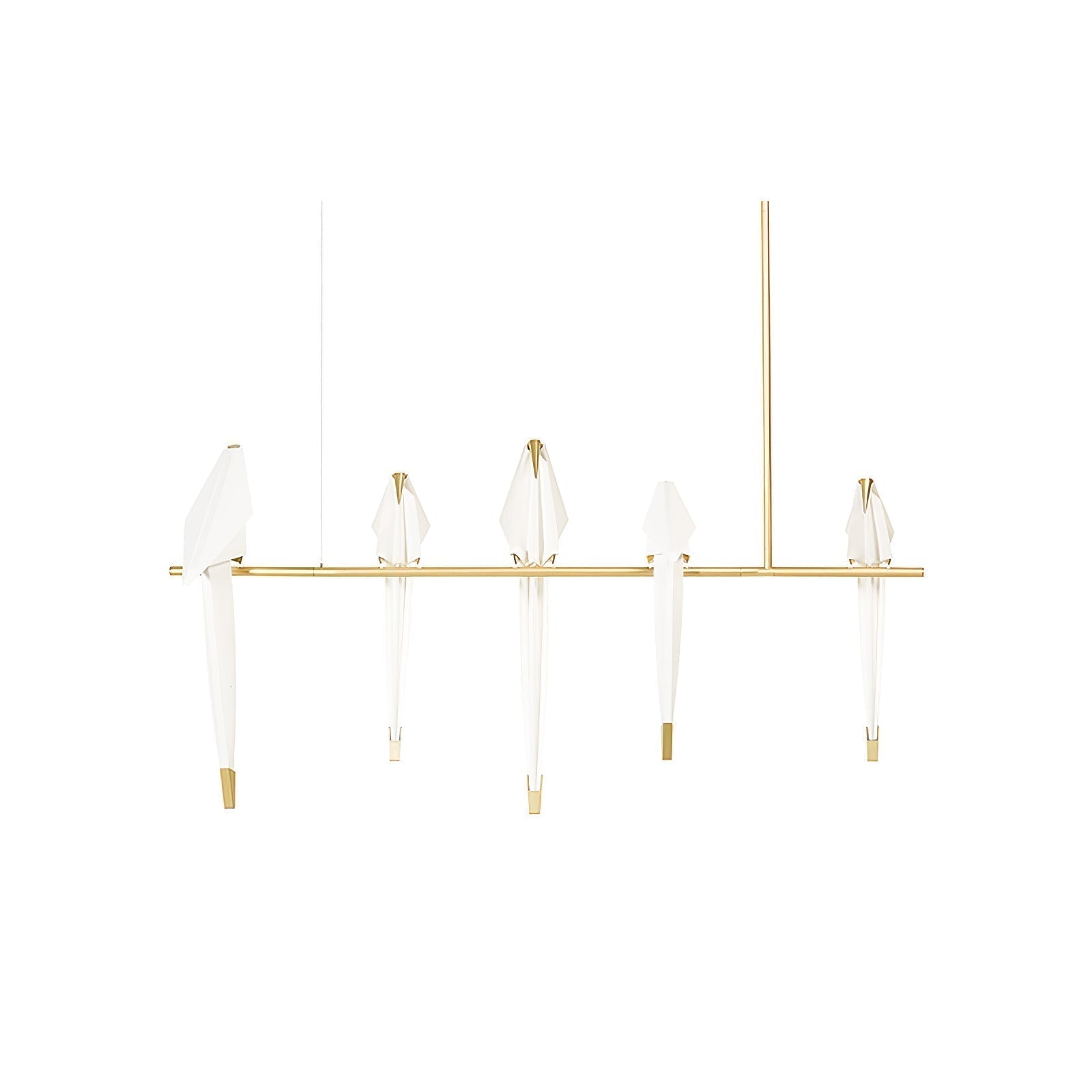 Origami Bird LED Pendant Light Modern Crane Chandelier for Dining Room and Living Space