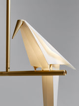 Origami Bird LED Pendant Light Modern Crane Chandelier for Dining Room and Living Space