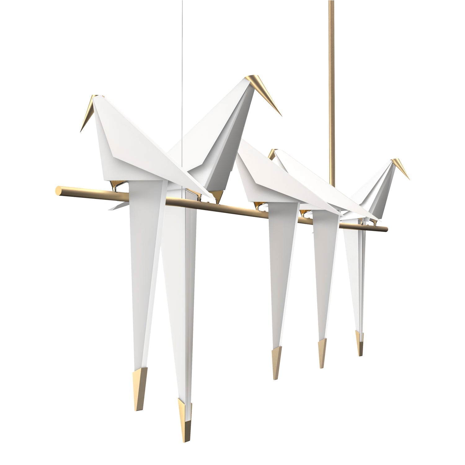 Origami Bird LED Pendant Light Modern Crane Chandelier for Dining Room and Living Space