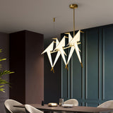 Origami Bird LED Pendant Light Modern Crane Chandelier for Dining Room and Living Space
