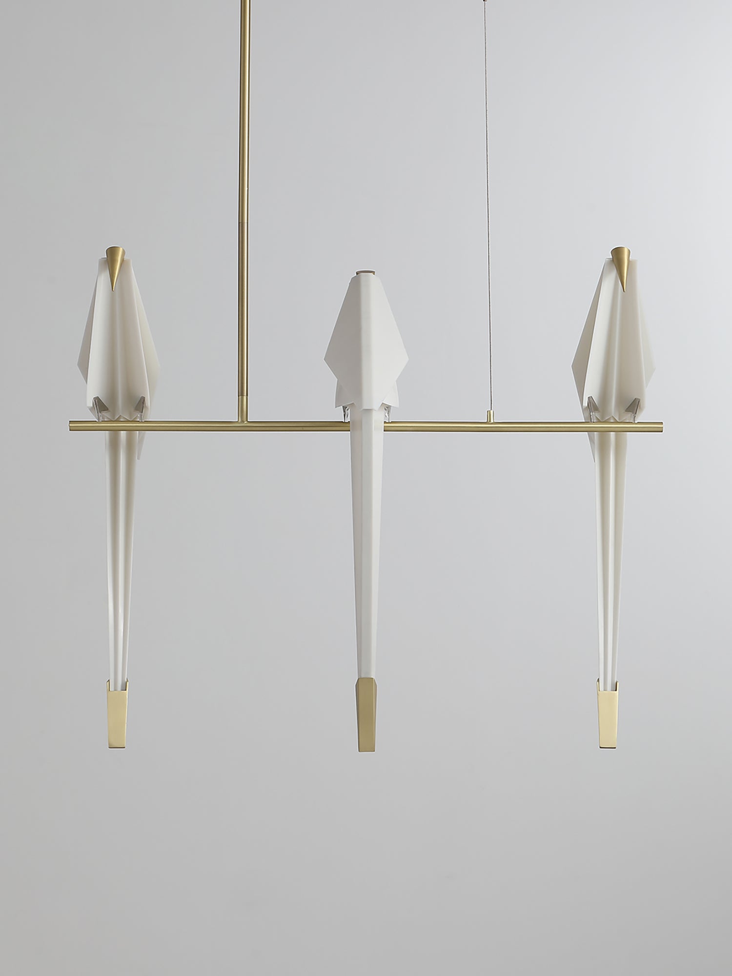 Origami Bird LED Pendant Light Modern Crane Chandelier for Dining Room and Living Space