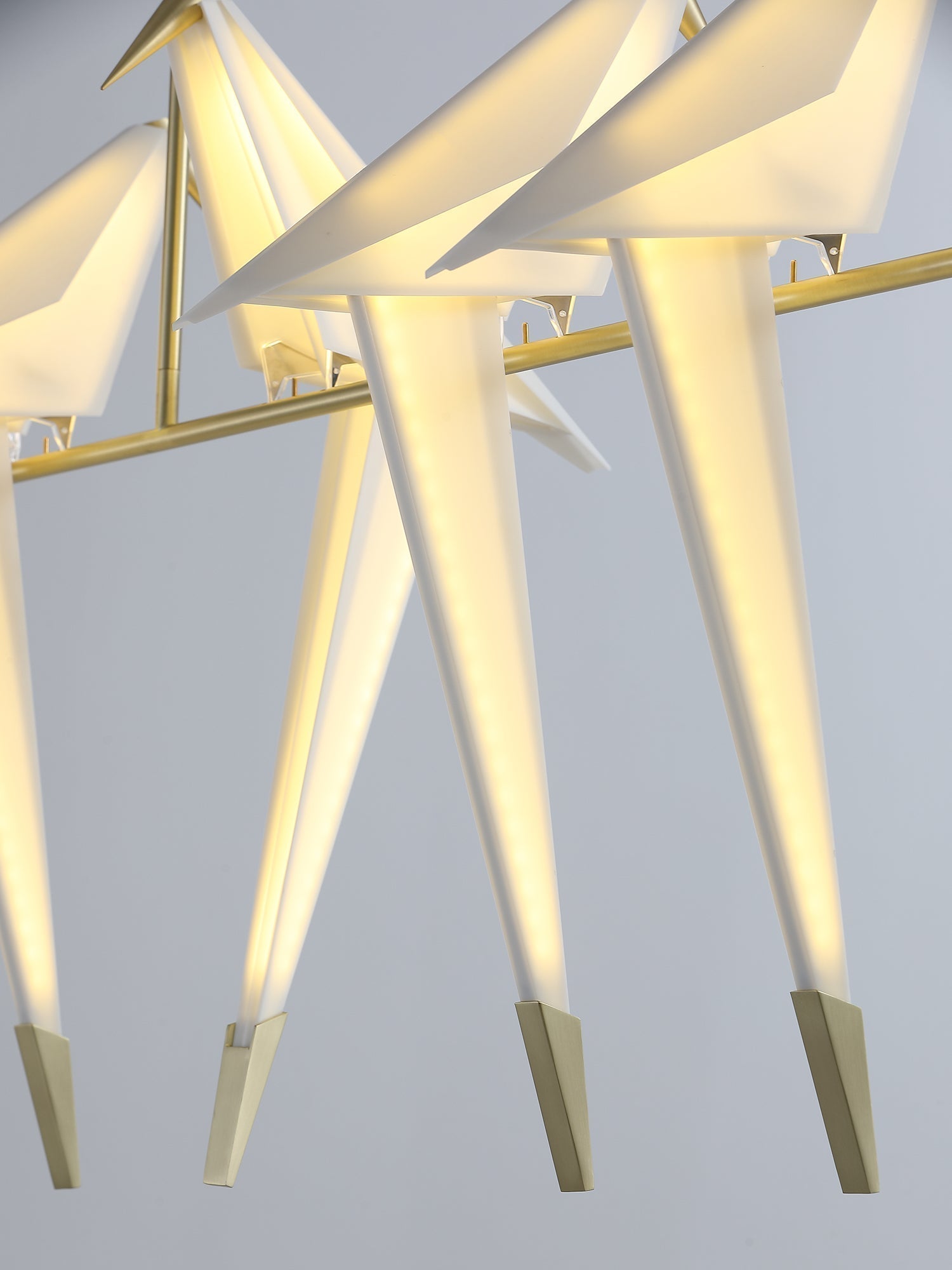 Origami Bird LED Pendant Light Modern Crane Chandelier for Dining Room and Living Space