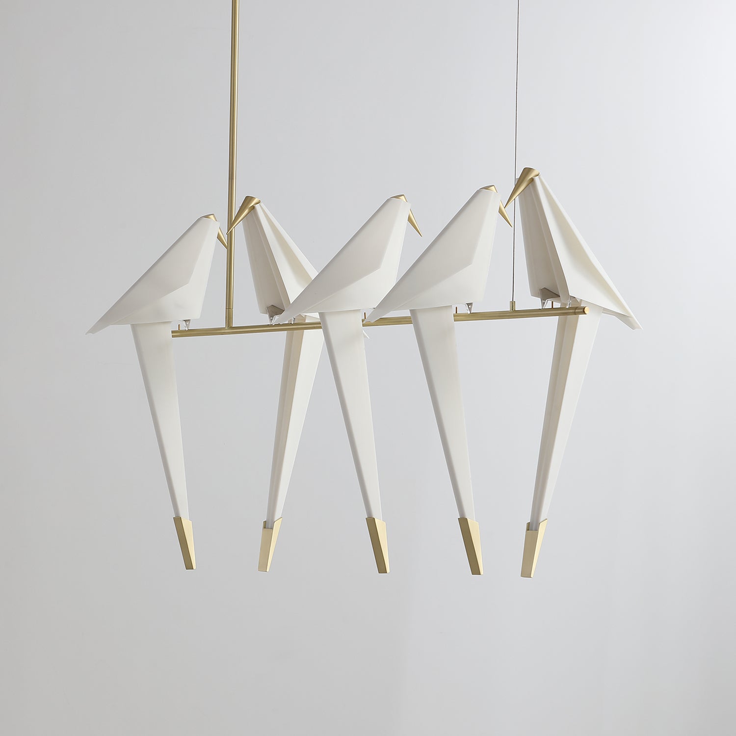 Origami Bird LED Pendant Light Modern Crane Chandelier for Dining Room and Living Space