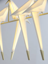 Origami Bird LED Pendant Light Modern Crane Chandelier for Dining Room and Living Space