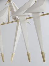 Origami Bird LED Pendant Light Modern Crane Chandelier for Dining Room and Living Space