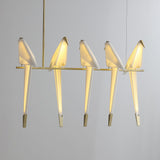 Origami Bird LED Pendant Light Modern Crane Chandelier for Dining Room and Living Space