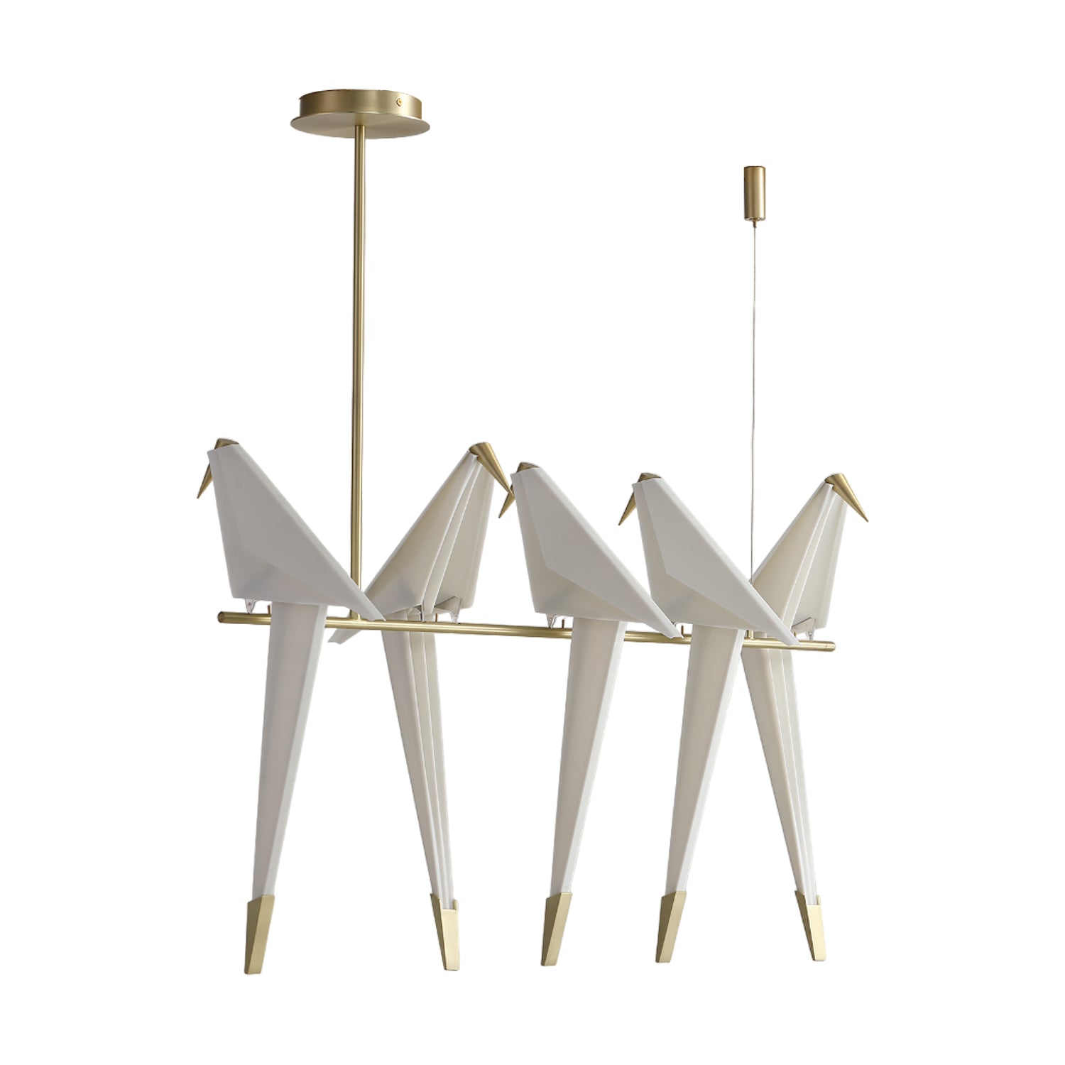 Origami Bird LED Pendant Light Modern Crane Chandelier for Dining Room and Living Space