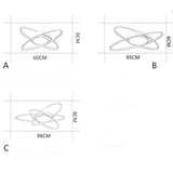 Artistic Geometric Oval Dimmable LED Flush Mount Ceiling Lamp for Modern Living Spaces