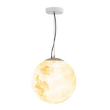 Waterproof Moon Texture Resin Outdoor Pendant Light Landscape Globe Chandelier
