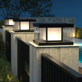 Outdoor Solar Fence Post Lights Waterproof IP65 LED Modern Black Garden Deck Lighting