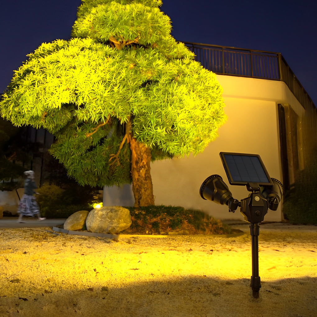 Outdoor Solar Motion Sensor Garden Lights Waterproof LED Pathway Landscape Stake Lamp