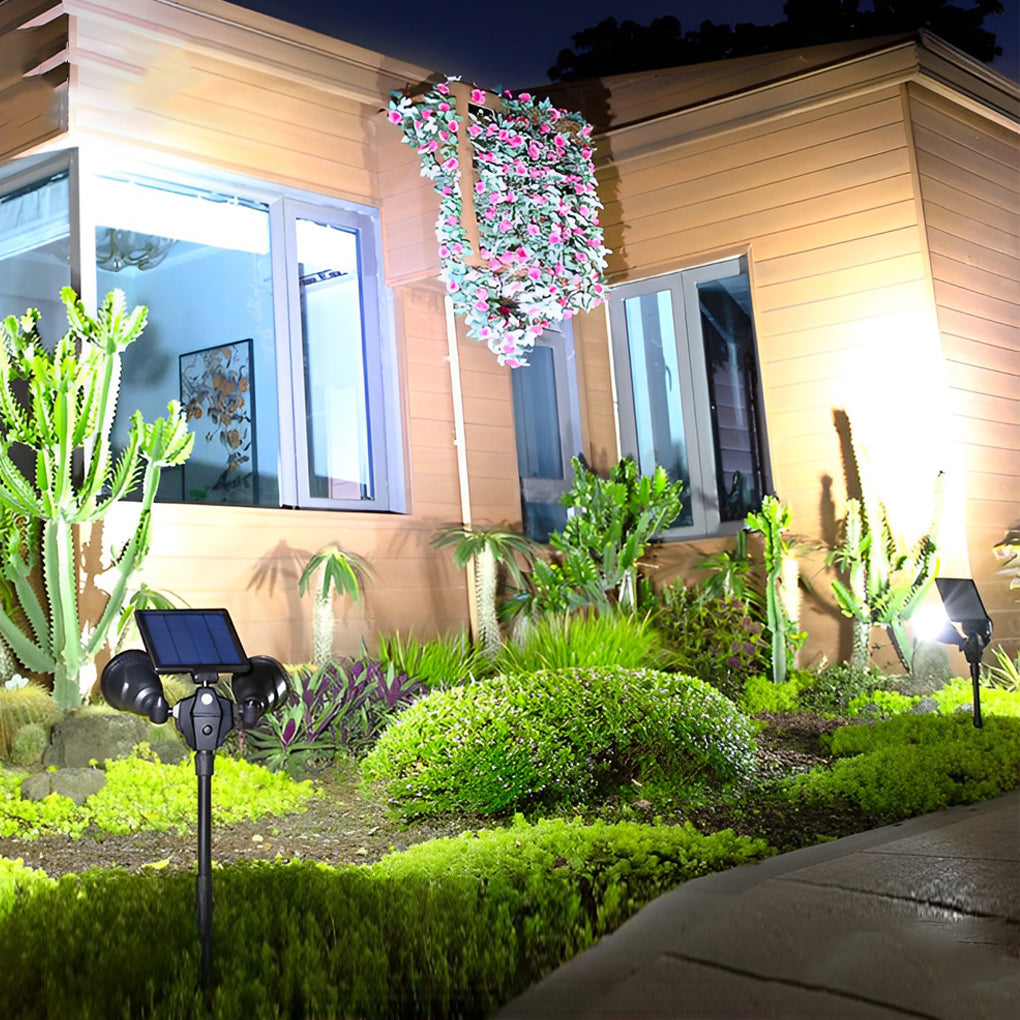 Outdoor Solar Motion Sensor Garden Lights Waterproof LED Pathway Landscape Stake Lamp