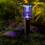 Outdoor Stainless Steel Solar Powered Bug Zapper and Waterproof Mosquito Killer LED Garden Light