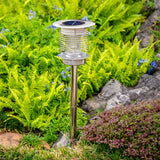 Outdoor Stainless Steel Solar Powered Bug Zapper and Waterproof Mosquito Killer LED Garden Light