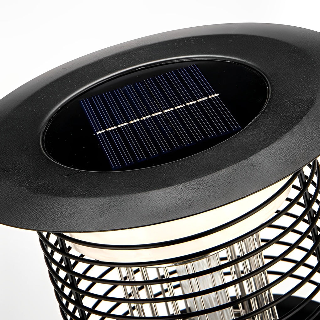 Outdoor Stainless Steel Solar Powered Bug Zapper and Waterproof Mosquito Killer LED Garden Light