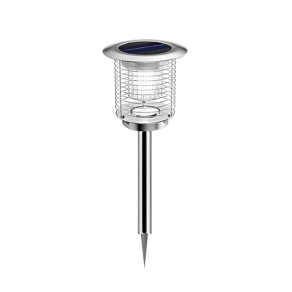 Outdoor Stainless Steel Solar Powered Bug Zapper and Waterproof Mosquito Killer LED Garden Light