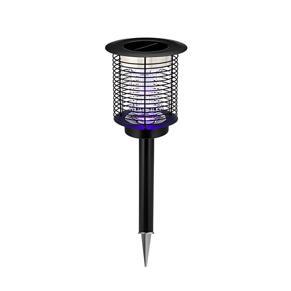 Outdoor Stainless Steel Solar Powered Bug Zapper and Waterproof Mosquito Killer LED Garden Light