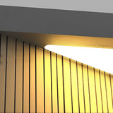 Outdoor Waterproof Black Square Solar Fence Post Light Stainless Steel Pillar Lamp for Garden Decor