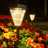 Outdoor Waterproof Square Solar Pathway Lights Dimmable LED Garden Landscape Stake and Post Lighting