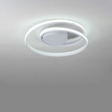 Modern Spiraling Circular LED Flush Mount Ceiling Light for Living Room and Bedroom