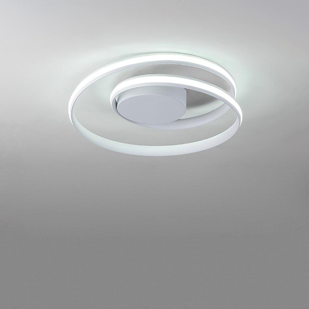Modern Spiraling Circular LED Flush Mount Ceiling Light for Living Room and Bedroom