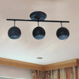 Modern 3 Light Bowled Metal Semi Flush Mount Ceiling Fixture for Bright Bedroom and Hallway Lighting