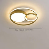 Modern 3 Ring LED Ceiling Lamp Minimalist Acrylic Flush Mount Lighting for Living Room