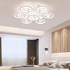 Modern Geometric Flower Shape LED Flush Mount Ceiling Light in White Finish