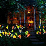 Pack of 2 Solar Powered Hot Air Balloon Swaying Garden Lights Waterproof Outdoor LED Landscape Stake