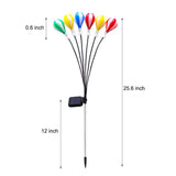 Pack of 2 Solar Powered Hot Air Balloon Swaying Garden Lights Waterproof Outdoor LED Landscape Stake