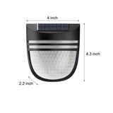 Pack of 4 Modern Outdoor Solar Powered Black LED Fence Wall Lights