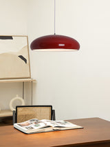 Pangen Modern Glossy Aluminum Dome Pendant Light 60cm Polycarbonate Diffuser Ceiling Fixture