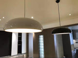 Pangen Modern Glossy Aluminum Dome Pendant Light 60cm Polycarbonate Diffuser Ceiling Fixture