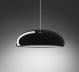 Pangen Modern Glossy Aluminum Dome Pendant Light 60cm Polycarbonate Diffuser Ceiling Fixture