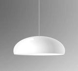 Pangen Modern Glossy Aluminum Dome Pendant Light 60cm Polycarbonate Diffuser Ceiling Fixture