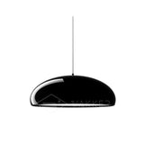 Pangen Modern Glossy Aluminum Dome Pendant Light 60cm Polycarbonate Diffuser Ceiling Fixture