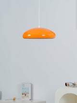 Pangen Modern Glossy Aluminum Dome Pendant Light 60cm Polycarbonate Diffuser Ceiling Fixture