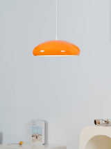 Pangen Modern Glossy Aluminum Dome Pendant Light 60cm Polycarbonate Diffuser Ceiling Fixture