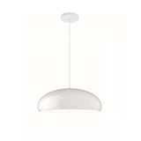 Pangen Modern Glossy Aluminum Dome Pendant Light 60cm Polycarbonate Diffuser Ceiling Fixture