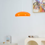 Pangen Modern Glossy Aluminum Dome Pendant Light 60cm Polycarbonate Diffuser Ceiling Fixture