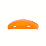 Pangen Modern Glossy Aluminum Dome Pendant Light 60cm Polycarbonate Diffuser Ceiling Fixture