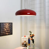 Pangen Modern Glossy Aluminum Dome Pendant Light 60cm Polycarbonate Diffuser Ceiling Fixture