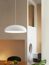 Pangen Modern Glossy Aluminum Dome Pendant Light 60cm Polycarbonate Diffuser Ceiling Fixture