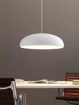 Pangen Modern Glossy Aluminum Dome Pendant Light 60cm Polycarbonate Diffuser Ceiling Fixture