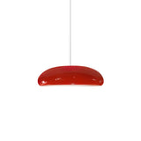 Pangen Modern Glossy Aluminum Dome Pendant Light 60cm Polycarbonate Diffuser Ceiling Fixture