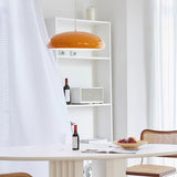 Pangen Modern Glossy Aluminum Dome Pendant Light 60cm Polycarbonate Diffuser Ceiling Fixture
