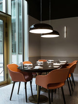 Pangen Modern Glossy Aluminum Dome Pendant Light 60cm Polycarbonate Diffuser Ceiling Fixture