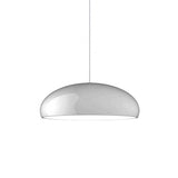 Pangen Modern Glossy Aluminum Dome Pendant Light 60cm Polycarbonate Diffuser Ceiling Fixture